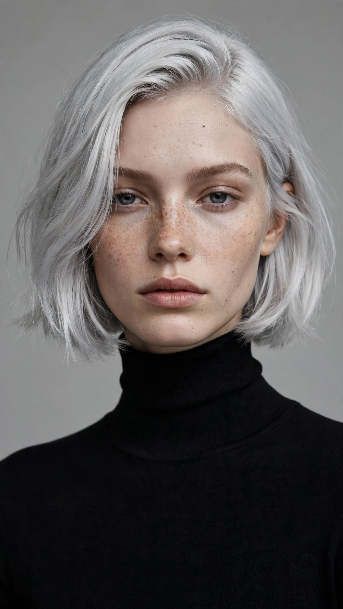 AI-generated editorial beauty portrait